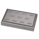 11-Slot Stackable Ring Trays in Palladium, 9" L x 5.5" W