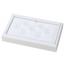 7-Clip Stackable Ring Trays in Vienna White, 9" L x 5.5" W