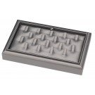 18-Clip Stackable Ring Trays in Palladium, 9" L x 5.5" W
