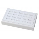 20-Slot Stackable Ring Trays in Vienna White, 9" L x 5.5" W