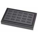 20-Slot Stackable Ring Trays in Carbon Black, 9" L x 5.5" W