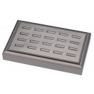 20-Slot Stackable Ring Trays in Palladium, 9" L x 5.5" W