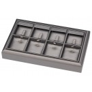 8-Compartment Stackable Combination  Trays in Palladium, 9" L x 5.5" W