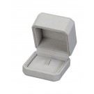 "Opulent" Ring Clip Box in Gray Microsuede