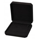 "Opulent" Necklace Box in Black Microsuede