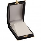 "Diana" Large Earring or Pendant Box in Onyx & Pearl