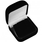"Velour Value" Small Stud Earring Box in Black Velvet
