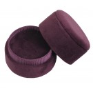 "Blush" Ring Slot Box in Plum Purple Velvet
