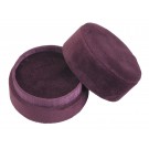 "Blush" Double Ring Slot Box in Plum Purple Velvet