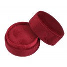 "Blush" Double Ring Slot Box in Scarlet Red Velvet