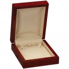 "Rodeo" Small Necklace Box in Mahogany & Ivory Nabuka