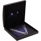 "Lumina Classica" Large Necklace Box in Black Ostrich & Obsidian
