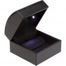 "Lumina Classica" Stud Earring Box in Black Ostrich & Obsidian