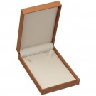 "Safari" Medium Necklace Box in Cocoa Nabuka