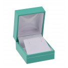 "Manhattan" Earring Box in Turquoise/Silver Trim
