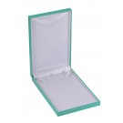 "Manhattan" Necklace Box in Turquoise/Silver Trim