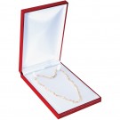 "Designer" Large Necklace Box in Coral & Diamond (2-Pc. Packer)