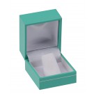 "Manhattan" Ring Finger Box in Turquoise/Silver Trim