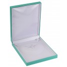 "Manhattan" Necklace Set Box in Turquoise/Silver Trim