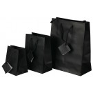 Satin-Finish Tote-Style Gift Bags in Chocolate Brown, 8" L x 10" W