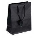 Tote-Style Gift Bags in Onyx Matelassé, 4" L x 4.5" W