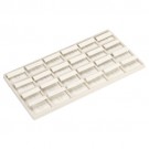 24-Pair Earring + Ring Set Inserts for Full-Size Utility Trays in Ivory, 14.13" L x 7.63" W