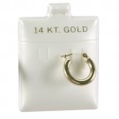 White '14K Gold' Puffed Display Cards for Hoop Earrings (Pk/200), 1.75" L x 1.5" W