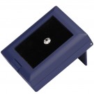 Glass-Top Gem Boxes w/Reversible Flat-Foam Inserts in Blue, 2.88" L x 2.25" W