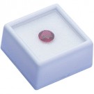 Flat Foam, Glass Top Gem Box - White Finish Reversible Insert (Foam) 1" x 1"