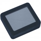 Glass Top Black Velvet Gem Boxes w/Black Flat-Foam Inserts in Black, 3.5" L x 3" W