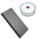 50 Acrylic 1.13" Ø Gem Jars w/White Flat-Foam Inserts in Black Wood Trays, 14.75" L x 8.25" W