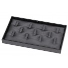 11-Ring Clip Configurable Inner Trays in Carbon Black, 8.13" L x 4.63" W