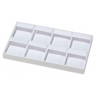 8-Pair Drop Earring Configurable Inner Trays in Vienna White, 8.13" L x 4.63" W
