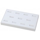 11-Slot Configurable Inner Ring Trays in Vienna White, 8.13" L x 4.63" W