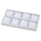8-Pair Earring or Pendant Configurable Inner Trays in Vienna White, 8.13" L x 4.63" W