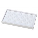 18-Clip Configurable Inner Ring Trays in Vienna White, 8.13" L x 4.63" W