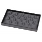 18-Clip Configurable Inner Ring Trays in Carbon Black, 8.13" L x 4.63" W