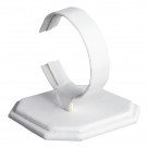 Watch Display Stand - White Faux Leather