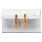 2-Pair Curve-Top Stud or Hoop Earring Easels in Pearl, 4" L x 1.5" W