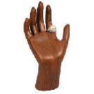 Hand Forms in Vintage Wood, 3.38" L x 6.25" W