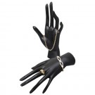 Polystyrene Hand Forms in Black, 4" L x 8.25" W