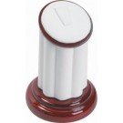 Fluted Slant-Top Ring Columns in Pearl & Mahogany, 2.38" W x 3.5" H