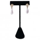Single-Pair T-Shaped Earring Displays in Jet, 4.75" H