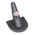 Single-Finger Ring Displays on Half-Round Base in Steel Gray, 2" L x 2" W