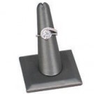 Single-Finger Ring Displays on Square Base in Steel Gray, 2.13" L x 2.13" W