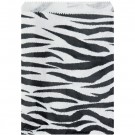 Paper Gift Bags in Black & White Zebra Print, 4" L x 6" W