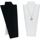 Necklace Display w/ Easel - White Faux Leather