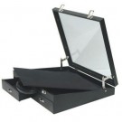 Glass-Top Full-Size Utility Cases w/2 Drawers, 16.5" L x 15" W