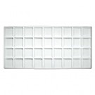 36-Slot Ring Inserts for Full-Size Utility Trays in White, 14.13" L x 7.63" W