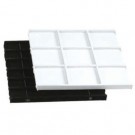 9-Compartment Inserts for Half-Size Utility Trays in Jet, 7.63" L x 6.75" W